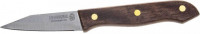 Нож LEGIONER "GERMANICA" овощной, тип "Solo" с деревянной ручкой, нерж лезвие 80 мм