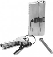Механизм ЗУБР «Мастер» цилиндровый, тип "ключ-ключ", цвет хром, 5-PIN, 60мм