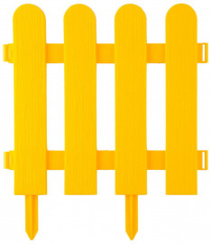 Забор декоративный GRINDA "ШТАКЕТНИК", 29x224см, желтый - Забор декоративный GRINDA "ШТАКЕТНИК", 29x224см, желтый