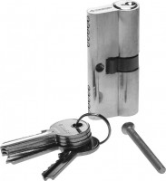 Механизм ЗУБР «Мастер» цилиндровый, тип "ключ-ключ", цвет хром, 5-PIN, 70мм