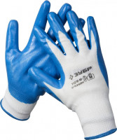 Перчатки ЗУБР «Мастер» маслостойкие для точных работ, с нитриловым покрытием, размер M (8)