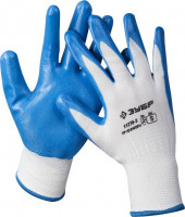 Перчатки ЗУБР «Мастер» маслостойкие для точных работ, с нитриловым покрытием, размер S (7)