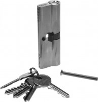 Механизм ЗУБР «Мастер» цилиндровый, тип "ключ-ключ", цвет хром, 5-PIN, 90мм