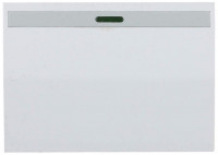 Выключатель СВЕТОЗАР «Эффект» проходной, с эффектом свечения, одноклавишный, без вставки и рамки, белый, 10A/~250B