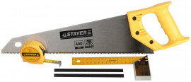 Набор STAYER «Standard» для столярных работ: ножовка по дереву 400 мм, угольник 200 мм, рулетка 3 м, 2 карандаша, 5 пред 