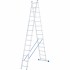 Лестница, 2 х 14 ступеней, алюминиевая, двухсекционная СИБРТЕХ Pоссия - Лестница, 2 х 14 ступеней, алюминиевая, двухсекционная СИБРТЕХ Pоссия