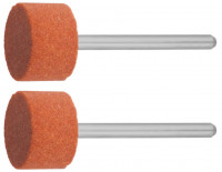 Круг ЗУБР абразивный шлифовальный на шпильке, P 120, d 15,0x10,0х3,2мм, L 45мм, 2шт