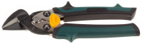 Ножницы KRAFTOOL "UNI-KRAFT" по твердому металлу,с двойной рычажной передачей,Cr-Mo,двухкомпонент ручка,правые,180 мм