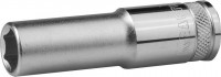 Торцовая головка KRAFTOOL «Industrie Qualitat», удлиненная, Cr-V, FLANK, хромосатинированная, 1/2", 14 мм