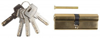 Механизм ЗУБР «Эксперт»цилиндровый, повышенной защищенности, тип "ключ-ключ", цвет латунь, 6-PIN, 90мм