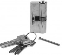 Механизм ЗУБР «Эксперт»цилиндровый, повышенной защищенности, тип "ключ-ключ", цвет хром, 6-PIN, 60мм