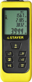 Дальномер STAYER лазерный "SDL-50", точность 2мм, дальность 50м, 2 точки отсчета - Дальномер STAYER лазерный "SDL-50", точность 2мм, дальность 50м, 2 точки отсчета
