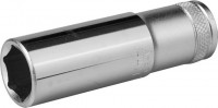 Торцовая головка KRAFTOOL «Industrie Qualitat», удлиненная, Cr-V, FLANK, хромосатинированная, 1/2", 17 мм