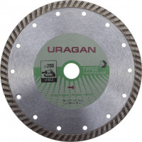 Круг отрезной алмазный URAGAN "ТУРБО", для УШМ, 200х22,2мм