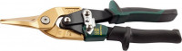 Ножницы KRAFTOOL TITAN по твердому мет, двойная рычаж передача, Cr-Mo, титан покрытие, двухкомп ручка, прямые, 250 мм