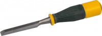 Стамеска KRAFTOOL «Expert» упрочненное полотно, ударочпрочная двухкомп ручка, стальной затыльник для ударных работ,12 мм