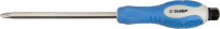 Отвертка ЗУБР «Профи» "Авто", ударная, сквозной Cr-Mo стержень с усилителем под ключ, двухкомп. рукоятка, PH №3, 150 мм