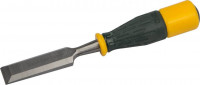 Стамеска KRAFTOOL «Expert» упрочненное полотно, ударочпрочная двухкомп ручка, стальной затыльник для ударных работ,25 мм