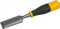 Стамеска KRAFTOOL «Expert» упрочненное полотно, ударочпрочная двухкомп ручка, стальной затыльник для ударных работ,32 мм