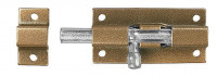 Задвижка накладная для окон и мебели "ШП-40 КМЦ", цвет коричневый металлик/цинк, 40мм
