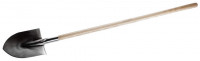 Лопата ЗУБР «Эксперт» штыковая из нержавеющей стали, деревянный черенок из ясеня, 290х205х1500мм