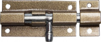 Задвижка накладная для окон и мебели "ШП-60 КМЦ", цвет коричневый металлик/цинк, 60мм