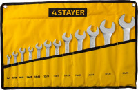Набор: Ключ STAYER «Profi» гаечный рожковый, Cr-V сталь, хромированный, 6-32мм, 12шт