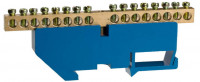 Шина СВЕТОЗАР нулевая на DIN-изоляторе, макс. ток 100А, 5,2 мм, 16 полюсов