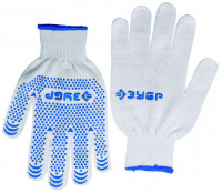 Перчатки ЗУБР «Эксперт» трикотажные, 12 класс, х/б, с защитой от скольжения, L-XL