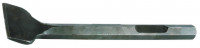Зубило URAGAN плоское изгнутое, для отбойных молотков и бетоноломов, шестигранник 28мм, 80/400мм