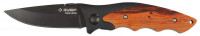 Нож ЗУБР «Премиум» СТРЕЛЕЦ складной универсальный, металлическая рукоятка с деревянными вставками, 185 мм/лезвие 80 мм