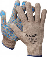 Перчатки ЗУБР «Эксперт» утепленные, акриловые, с защитой от скольжения, 10 класс, L-XL
