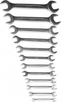 Набор ЗУБР ««Профи»»: Ключи гаечные рожковые, Cr-V сталь, хромированные, 6х32мм, 12шт