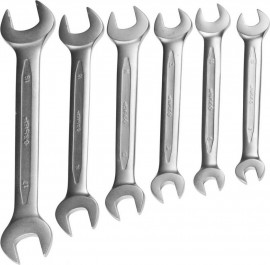 Набор ЗУБР ««Профи»»: Ключи гаечные рожковые, Cr-V сталь, хромированные, 8х19мм, 6шт - Набор ЗУБР ««Профи»»: Ключи гаечные рожковые, Cr-V сталь, хромированные, 8х19мм, 6шт