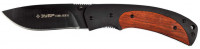 Нож ЗУБР «Эксперт» "НОРД" складной, эргономичная металлическая рукоятка с деревянными вставками, 190 мм/лезвие 80 мм