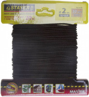 Шнур STAYER «Master» хозяйственно-бытовой, полипропиленовый, вязанный, с сердечником, черный, d 2, 20м