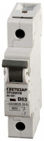Выключатель автоматический СВЕТОЗАР «Премиум» 1-полюсный, 63 A, "B", откл. сп 6 кА, 230 / 400 В