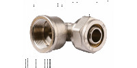 Уголок ЗУБР соединительный с креплением к полу, цанга-гайка, 1/2"х16х2,0 мм, никель