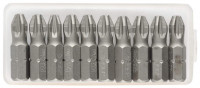 Биты ЗУБР «Мастер» кованые, хромомолибденовая сталь, тип хвостовика C 1/4", PZ3, 25мм, 10шт