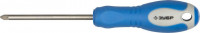 Отвертка ЗУБР «Профи», Cr-V сталь, трехкомпонентная рукоятка, цветовая индикация типа шлица, PZ №2, 100 мм