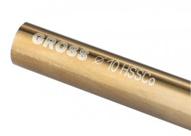 Сверло спиральное по металлу, 10 мм, HSS-Co GROSS - Сверло спиральное по металлу, 10 мм, HSS-Co GROSS