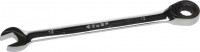 Ключ ЗУБР ««Профи»» гаечный комбинированный трещоточный, Cr-V сталь, хромированный, 10мм