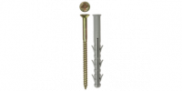 Дюбель рамный ЗУБР ПРОФЕССИОНАЛ нейл,в компл с оцинк шуруп,шлиц Pz,10x160 мм,4шт