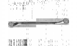 Ключ гаечный накидной изогнутый, Cr-V сталь, хромированный - Ключ гаечный накидной изогнутый, Cr-V сталь, хромированный