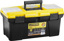 Ящик STAYER «Standard» пластиковый с органайзерами, 410x220x195мм, 16" - Ящик STAYER «Standard» пластиковый с органайзерами, 410x220x195мм, 16"