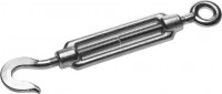 Талреп ЗУБР DIN 1480, крюк-кольцо, оцинкованный, кованая натяжная муфта, М10, ТФ6, 1 шт