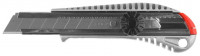 Нож ЗУБР «Мастер» металлический корпус, механический фиксатор, 18 мм