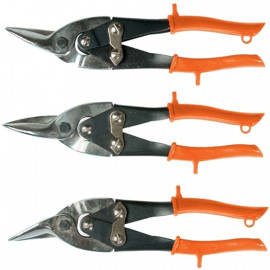 Ножницы по металлу, 250 мм, обрезиненные рукоятки, 3 шт (прямые, левые, правые) SPARTA - Ножницы по металлу, 250 мм, обрезиненные рукоятки, 3 шт (прямые, левые, правые) SPARTA
