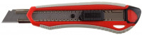 Нож ЗУБР «Мастер» с сегментированным лезвием, двухкомпонентный корпус, автофиксатор, сталь У8А, 18 мм