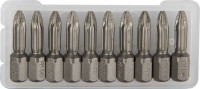 Биты KRAFTOOL «ЕХPERT» торсионные кованые, обточенные, Cr-Mo сталь, тип хвостовика C 1/4", PZ1, 25мм, 10шт
